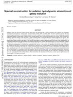 Spectral reconstruction for radiation hydrodynamic simulations of galaxy evolution