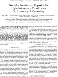 Toward a Portable and Reproducible High-performance Visualization for Astronomy & Cosmology